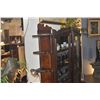 Image 5 : ANTIQUE CURIOSITY CABINET W/2 GLASS DOORS & EXTERIOR SHELVING