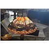 Image 5 : TIFFANY STYLE DRAGONFLY STAINED GLASS TABLE LAMP