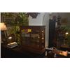 Image 2 : WOOD & GLASS CURIO DISPLAY CABINET (30" X 11" X 29")