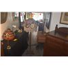 Image 1 : ANTIQUE ART NOUVEAU STYLE FLOOR LAMP W/FRINGED FABRIC LAMP SHADE