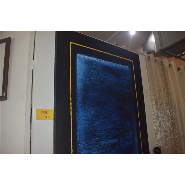 GALLERY WRAPPED OIL ON CANVAS, BLUE IMPRESSION;; FRANK B. SHANER, DATED 10/8/11 (36" X 48")