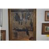 Image 2 : FRAMED ANTIQUE OIL ON CANVAS, STILL LIFE; SIGNED (29 1/4" X 38")