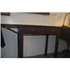 Image 7 : CHINESE HARDWOOD CONDO/STUDIO SIZE DESK W/2 SIDE EXTENSIONS & 2 DRAWERS (30" X 15" X 19" W/O EXTENSI
