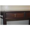 Image 8 : CHINESE HARDWOOD CONDO/STUDIO SIZE DESK W/2 SIDE EXTENSIONS & 2 DRAWERS (30" X 15" X 19" W/O EXTENSI