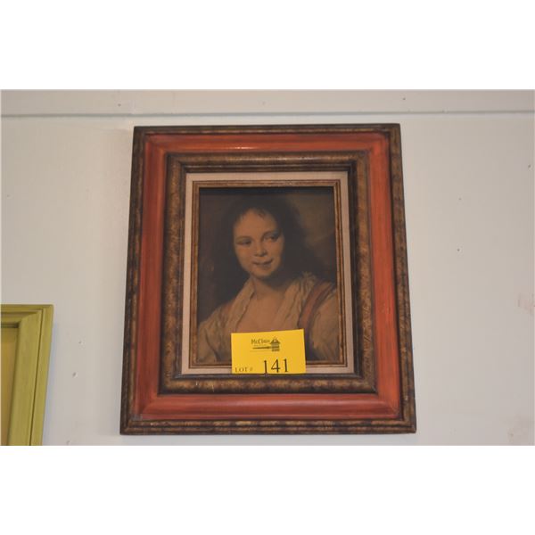 VINTAGE REPRODUCTION PRINT OF THE PAINTING OF THE GYPSY GIRL (ALSO KNOWN AS THE BOHEMIAN GIRL) (17" 