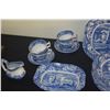 Image 6 : COLLECTION OF SPODE BLUE ITALIAN COLLECTION: DINNER PLATES, SALAD, SERVING PIECES, CUPS & SAUCERS, C