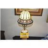 Image 1 : TIFFANY STYLE STAINED GLASS LAMP SHADE, LEAD CONSTRUCTION (7 3/4")  (ONLY SHADE)