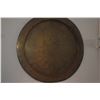 Image 2 : VINTAGE MIDDLE EASTERN BRASS DECORATIVE TRAY W/FLORAL DESIGN (30 3/4")
