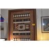 Image 1 : FRAMED AFRICAN SADZA BATIK TAPESTRY W/GEOMETRIC TRIBAL DESIGNS (55" X 73 1/2")