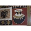 Image 5 : FRAMED AFRICAN SADZA BATIK TAPESTRY W/GEOMETRIC TRIBAL DESIGNS (55" X 73 1/2")