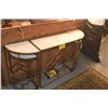 Image 1 : BRASS STANDS W/MARBLE TOPS (5 PCS)