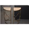 Image 4 : BRASS STANDS W/MARBLE TOPS (5 PCS)