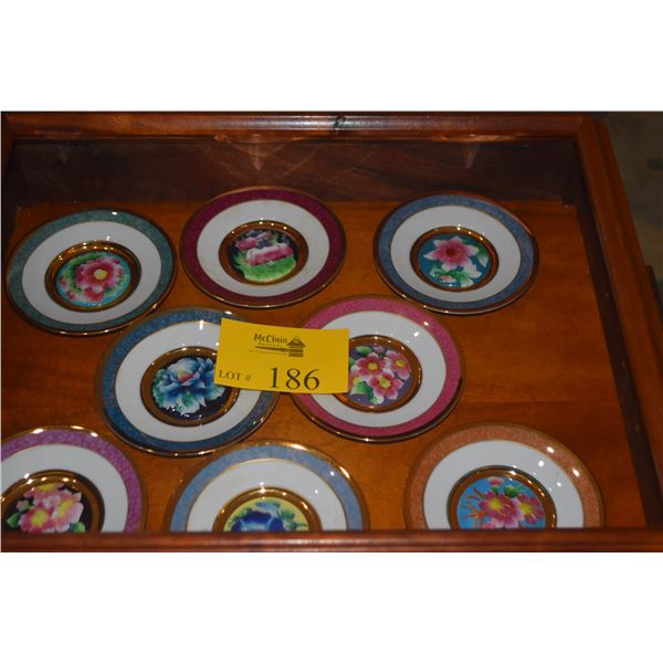 COLLECTION OF JAPANESE CLOISONNE PLATES FROM FLOWER FESTIVALS OF JAPAN (8 PCS)