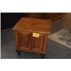 Image 1 : SOLID PINE NIGHTSTAND/END TABLE W/2 DOORS (26" X 26" X 24")