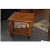 Image 3 : SOLID PINE NIGHTSTAND/END TABLE W/2 DOORS (26" X 26" X 24")