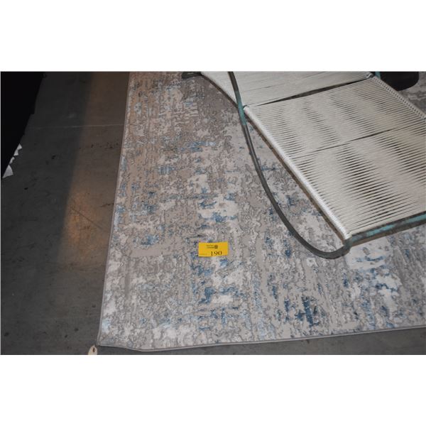 GREY & BLUE LANAI CARPET (79" X 111")