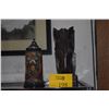 Image 1 : GERMAN BEER STEIN & CARVED WOODEN HORSE HEAD BOOKENDS (2 PCS)