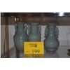Image 1 : CHINESE MONOCHROME VASES (6 3/4") (3 PCS)