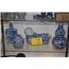 Image 1 : COLLECTION OF BLUE & WHITE JARS & PORCELAIN PILLOW (4 PCS)