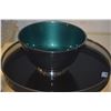 Image 4 : MIXED LOT: TOWLE SILVERSMITHS GREEN ENAMELED BOWL, ROUND TRAY & VINTAGE POPPYTRAIL BY METLOX CARAFE 