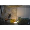 Image 1 : VINTAGE MID CENTURY CEILING LIGHT COVER & MARANO STYLE ART GLASS BOWL (2 PCS)