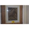 Image 1 : FRAMED KOREAN FOLK ART PAINTING DEPICTING A TIGER (25" X 31 1/2")