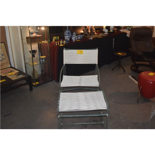 WALTER LAMB BRONZE ARM CHAIR & OTTOMAN (2 PCS)