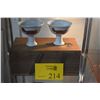 Image 1 : CHINESE PORCELAIN FOOTED CUPS W/FISH MOTIF, MING XUANDE MARK W/BOX (3 3/4" & 3 1/2") (2 PCS)