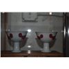 Image 3 : CHINESE PORCELAIN FOOTED CUPS W/FISH MOTIF, MING XUANDE MARK W/BOX (3 3/4" & 3 1/2") (2 PCS)