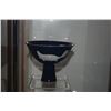 Image 2 : CHINESE DARK BLUE FOOTED CUP, FISH MOTIF, MARKED GREAT MING YUANDE (6" X 4 3/4")