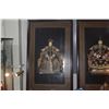 Image 2 : CHINESE ANCESTRAL PORTRAIT WALL PLAQUES IN THE CHINOISERIE STYLE (CHINESE EMPEROR & EMPRESS) (30" X 