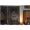 Image 5 : CHINESE ANCESTRAL PORTRAIT WALL PLAQUES IN THE CHINOISERIE STYLE (CHINESE EMPEROR & EMPRESS) (30" X 