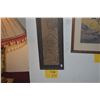 Image 1 : FRAMED JAPANESE ART OF MYTHICAL BEAST; SIGNED (8" X 30")