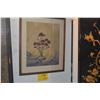 Image 1 : FRAMED WATERCOLOR, "THE LONE LEHUA"; SIGNED M. ESHELBY (18 1/2" X 22 1/4")