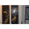 Image 3 : PAIR CHINESE INLAID MOTHER OF PEARL BIRD & FLOWER HANGING WALL PANELS (PAIR) (36" X 12" EA.)