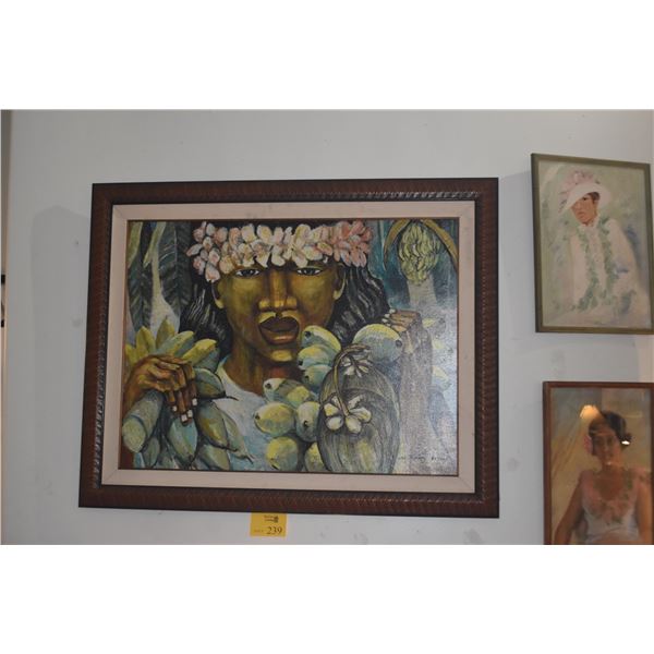 FRAMED GICLEE, "BANANA GIRL"; BY AVI KIRIATY 55/999 (48" X 38")