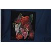 Image 2 : VELVET PAINTING, HAWAIIAN FLOWERS; SIGNED DE PONCE HAWAII  (JOHN DE PONCE) (8" X 10")