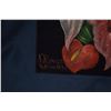 Image 3 : VELVET PAINTING, HAWAIIAN FLOWERS; SIGNED DE PONCE HAWAII  (JOHN DE PONCE) (8" X 10")