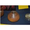 Image 2 : BLAIR MONKEYPOD LEAF BOWL & MILO WOOD OIL LAMP; SIGNED S. DOUGHTIE, 11/96 (2 PCS)