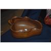 Image 4 : BLAIR MONKEYPOD LEAF BOWL & MILO WOOD OIL LAMP; SIGNED S. DOUGHTIE, 11/96 (2 PCS)