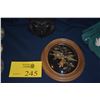 Image 1 : ROSEWOOD CARVING & FRAMED HAWAIIAN FLOWERS (2 PCS)