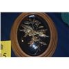 Image 3 : ROSEWOOD CARVING & FRAMED HAWAIIAN FLOWERS (2 PCS)