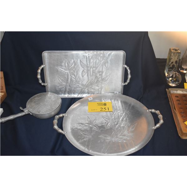 HAMMERED ALUMINUM SERVING PIECES (3 PCS)