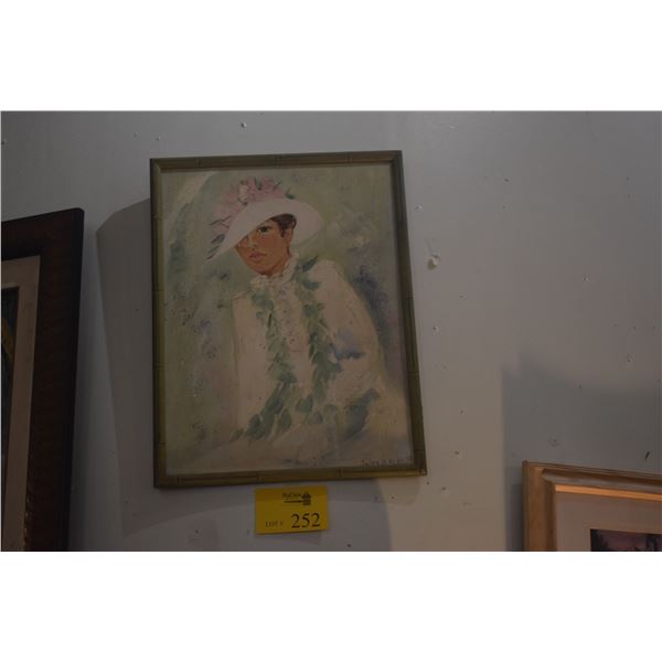 FRAMED PAINTING ON ART BOARD; SIGNED DIANA HANSEN '79 (DIANA HANSEN YOUNG) (16" X 21")