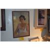 Image 1 : FRAMED PASTEL HAWAIIAN GIRL; SIGNED (15" X 22")