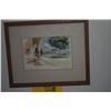 Image 2 : FRAMED LITHOGRAPHIC PRINT, BISHOP MUSEUM, HONOLULU, 1978; SIGNED ALEC BAIRD (10 3/4" X 8 3/4")