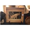 Image 2 : VINTAGE HAND CARVED WOODEN OUTRIGGER CANOE MODEL, LASER CUT WOOD HUMPBACK WHALE SCULPTURE & MONKEYPO