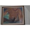 Image 2 : KOA FRAMED SHIGE YAMADA PAINTING, "MAUI RELEASING THE ALAE"; SIGNED (28" X 24")