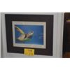 Image 1 : FRAMED ART PRINT, SEA TURTLE (19 1/4" X 16")