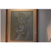 Image 2 : FRAMED ORIGINAL MADGE TENNENT CHARCOAL DRAWING; SIGNED & DTD 1939 (28 1/4" X 34 3/4")